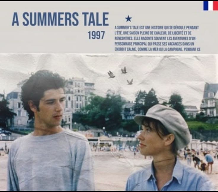 A Summer’s Tale film artwork with two young people by the sea
